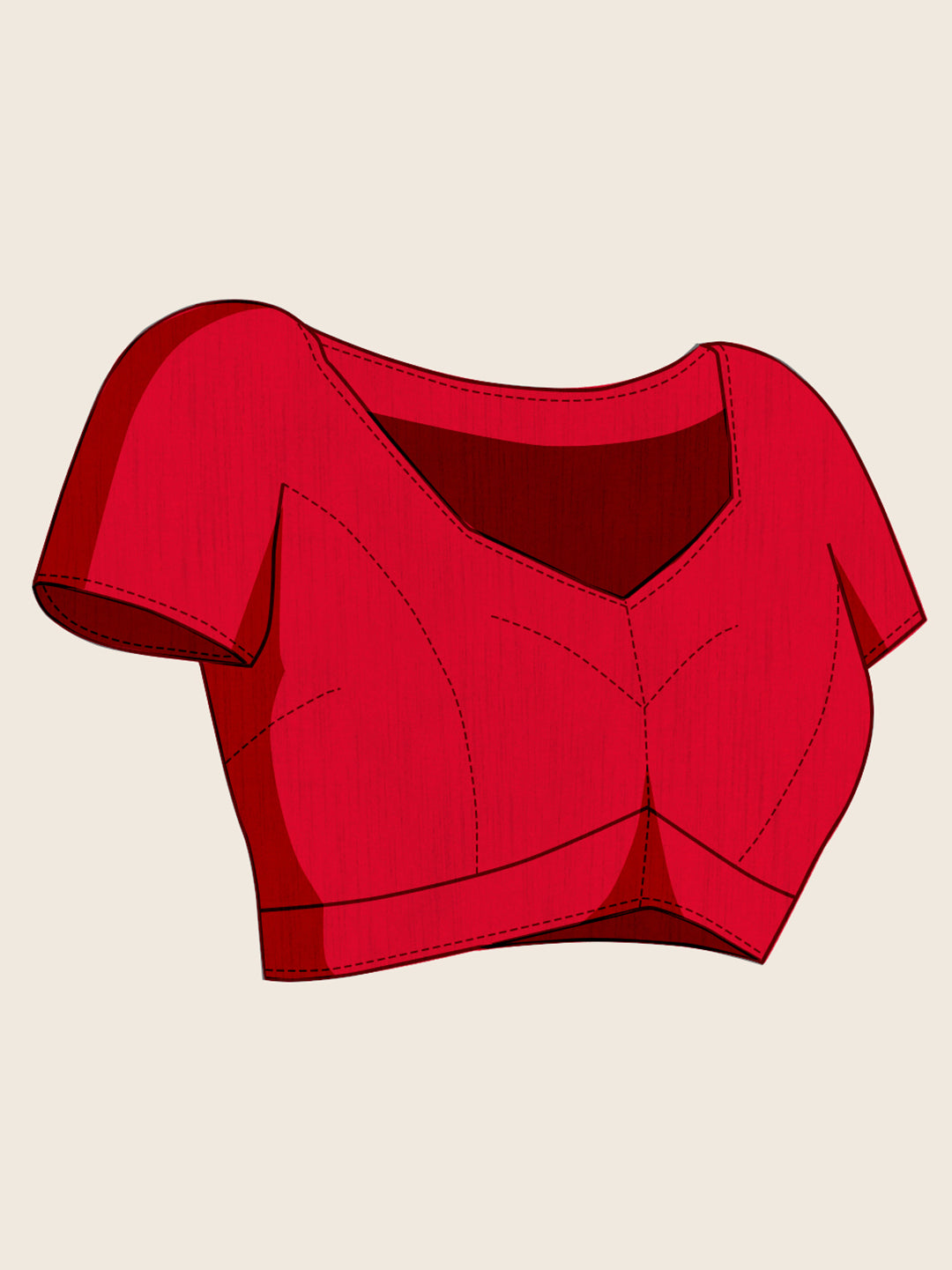 Redefined Grace – Crimson Red Saree Adorned with Pearl Work