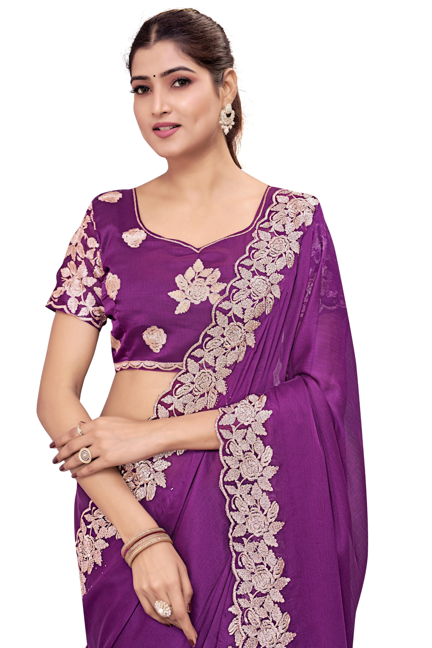 Handcrafted Embroidered Saree for Celebrations