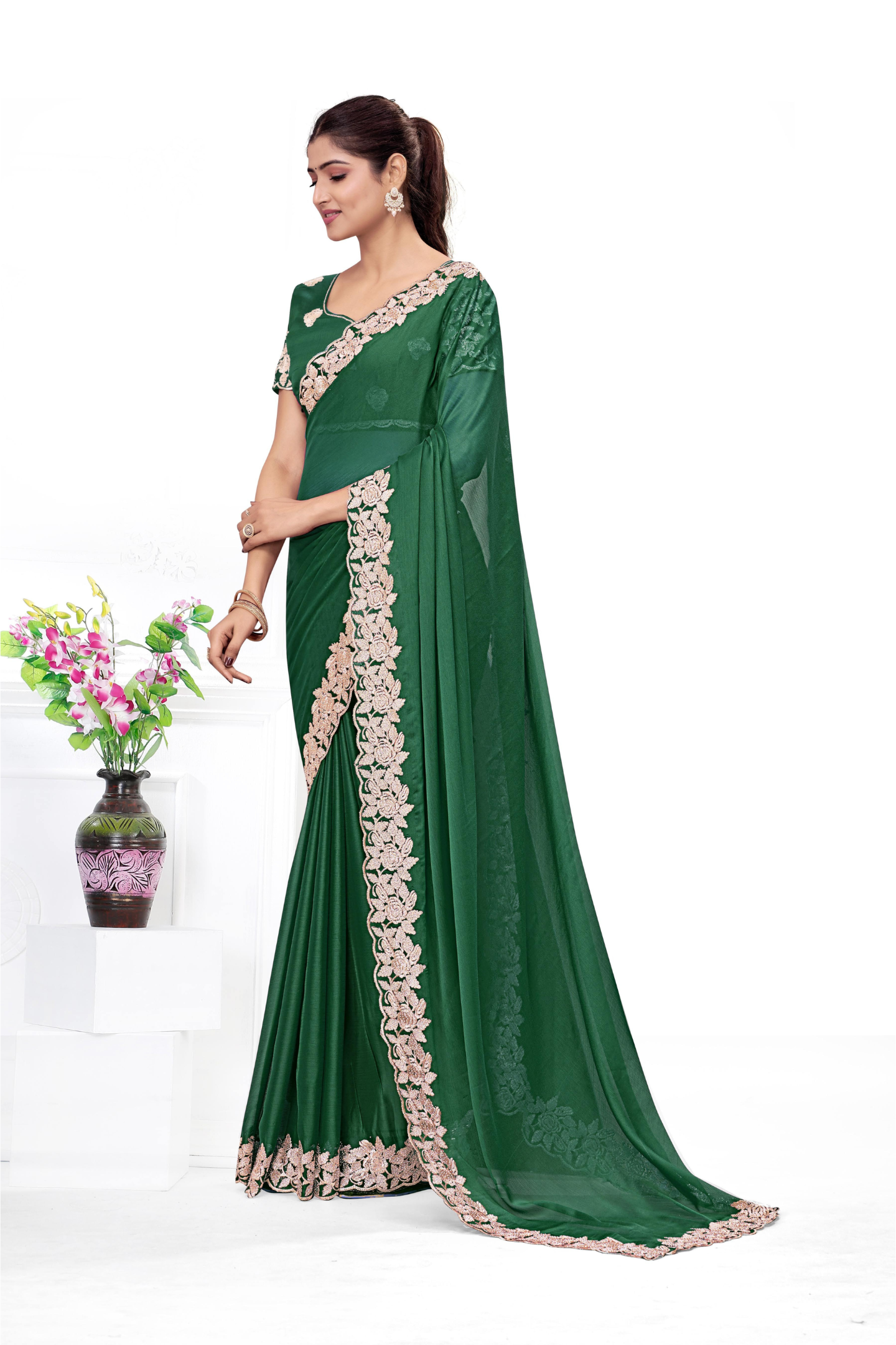 Handcrafted Embroidered Saree for Celebrations