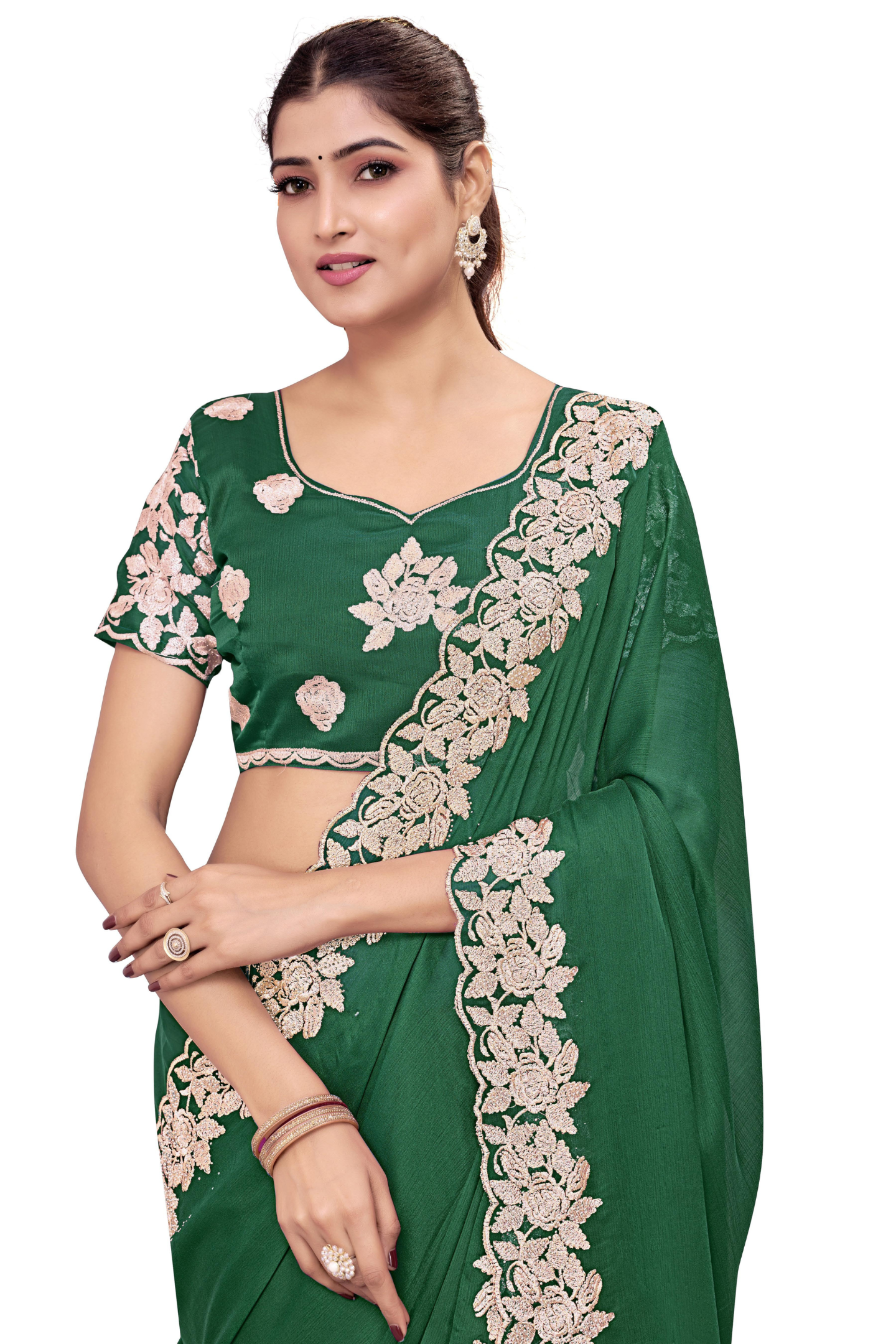 Handcrafted Embroidered Saree for Celebrations