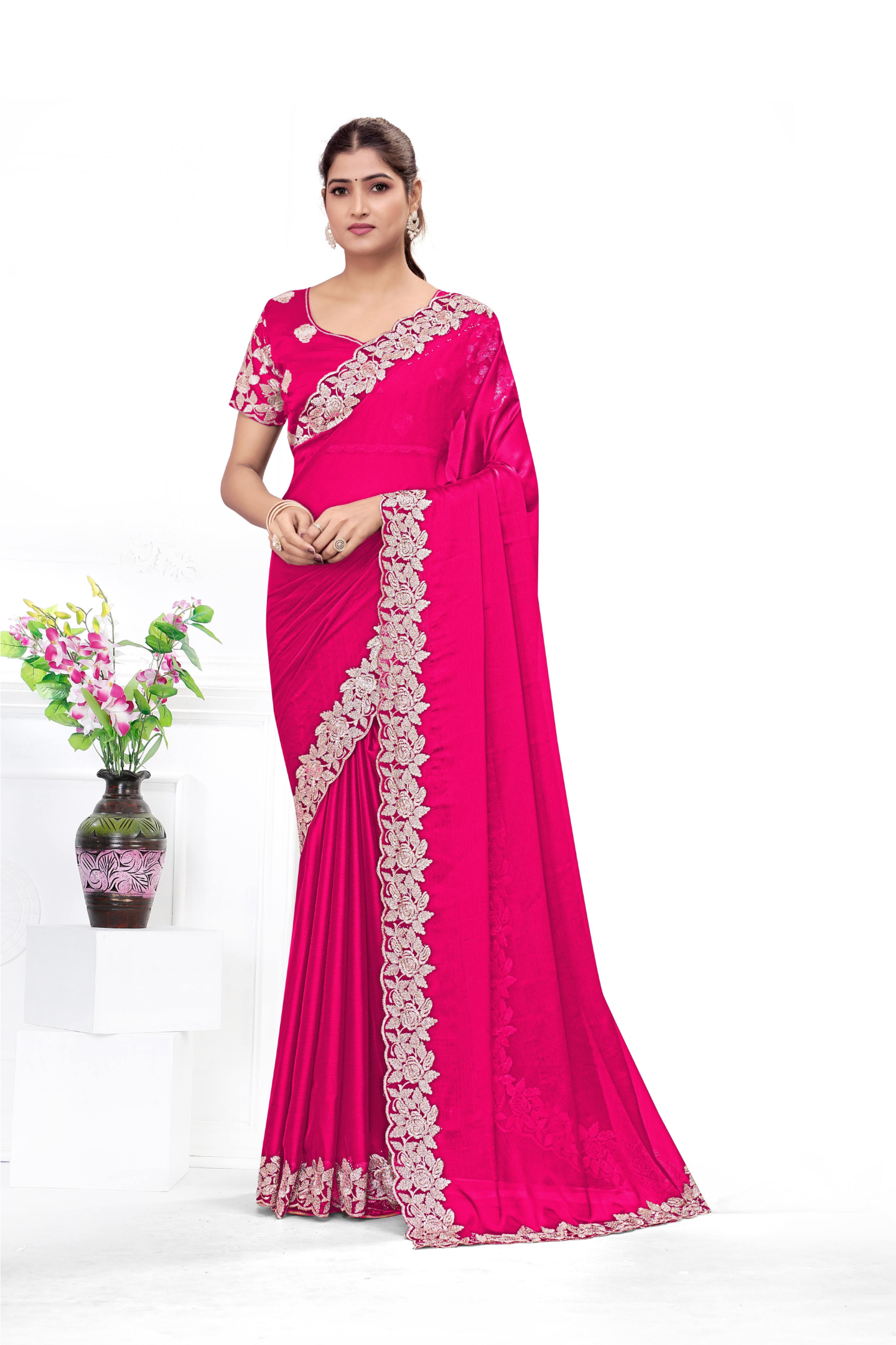 Handcrafted Embroidered Saree for Celebrations
