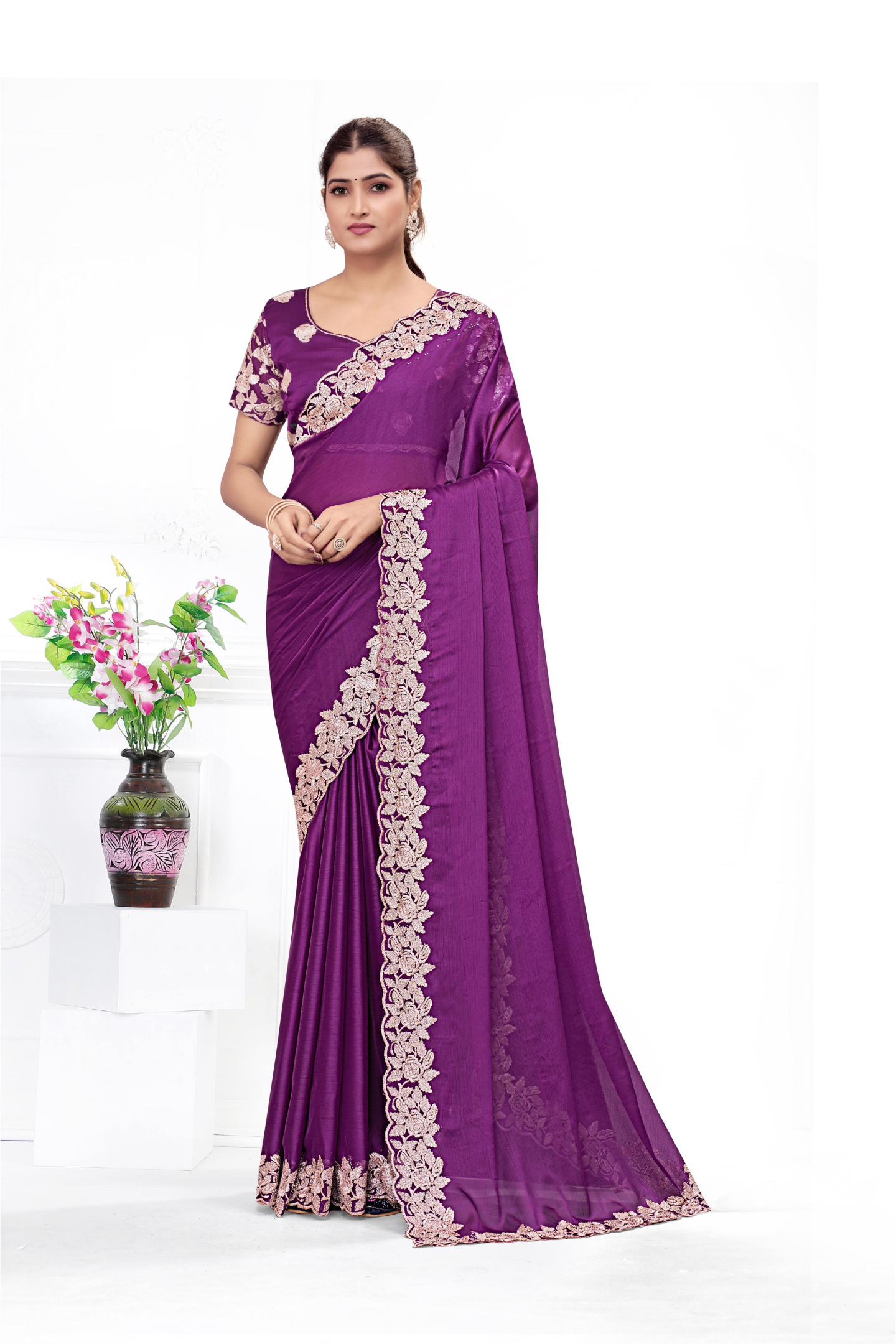 Handcrafted Embroidered Saree for Celebrations