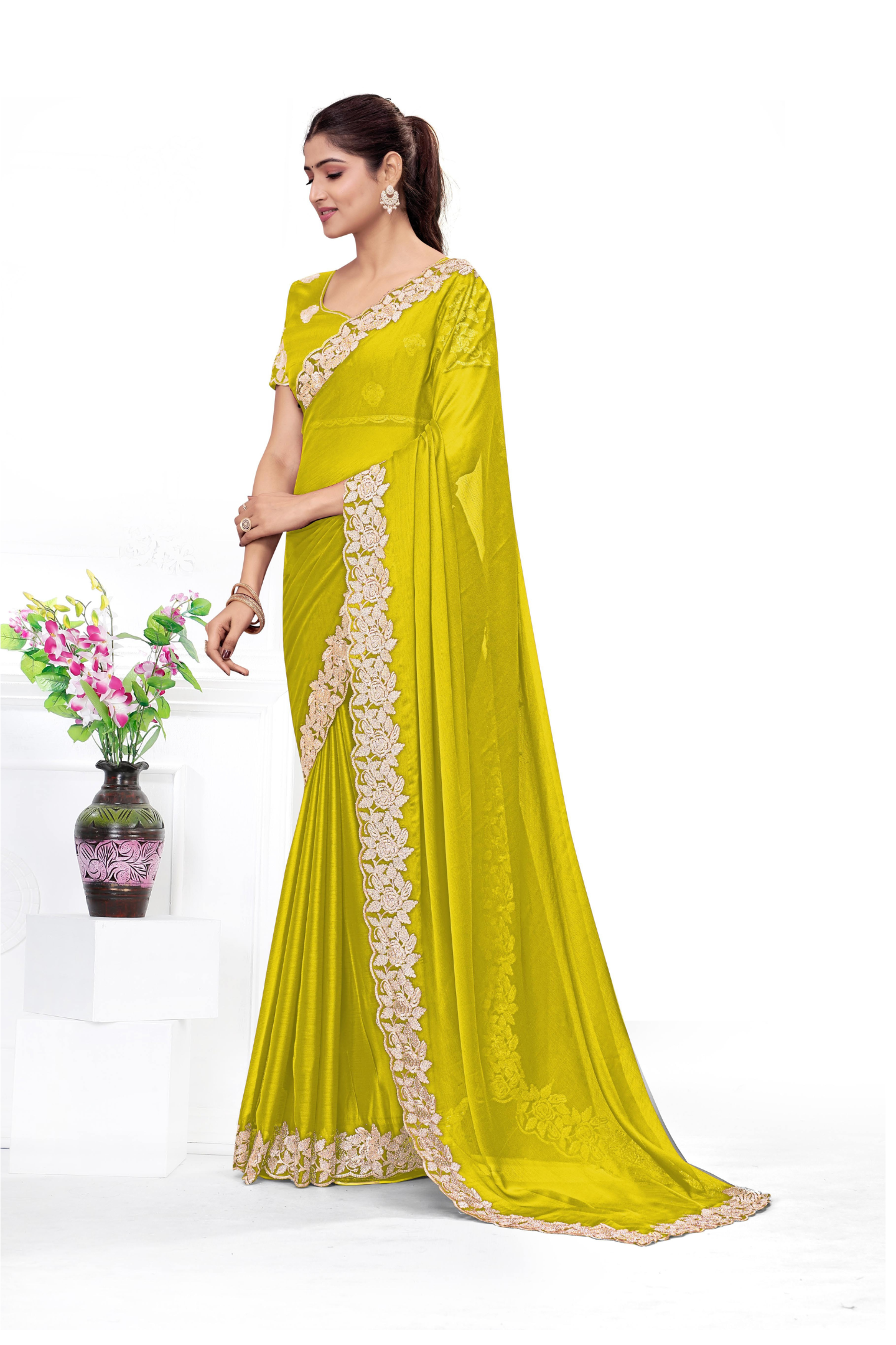 Handcrafted Embroidered Saree for Celebrations