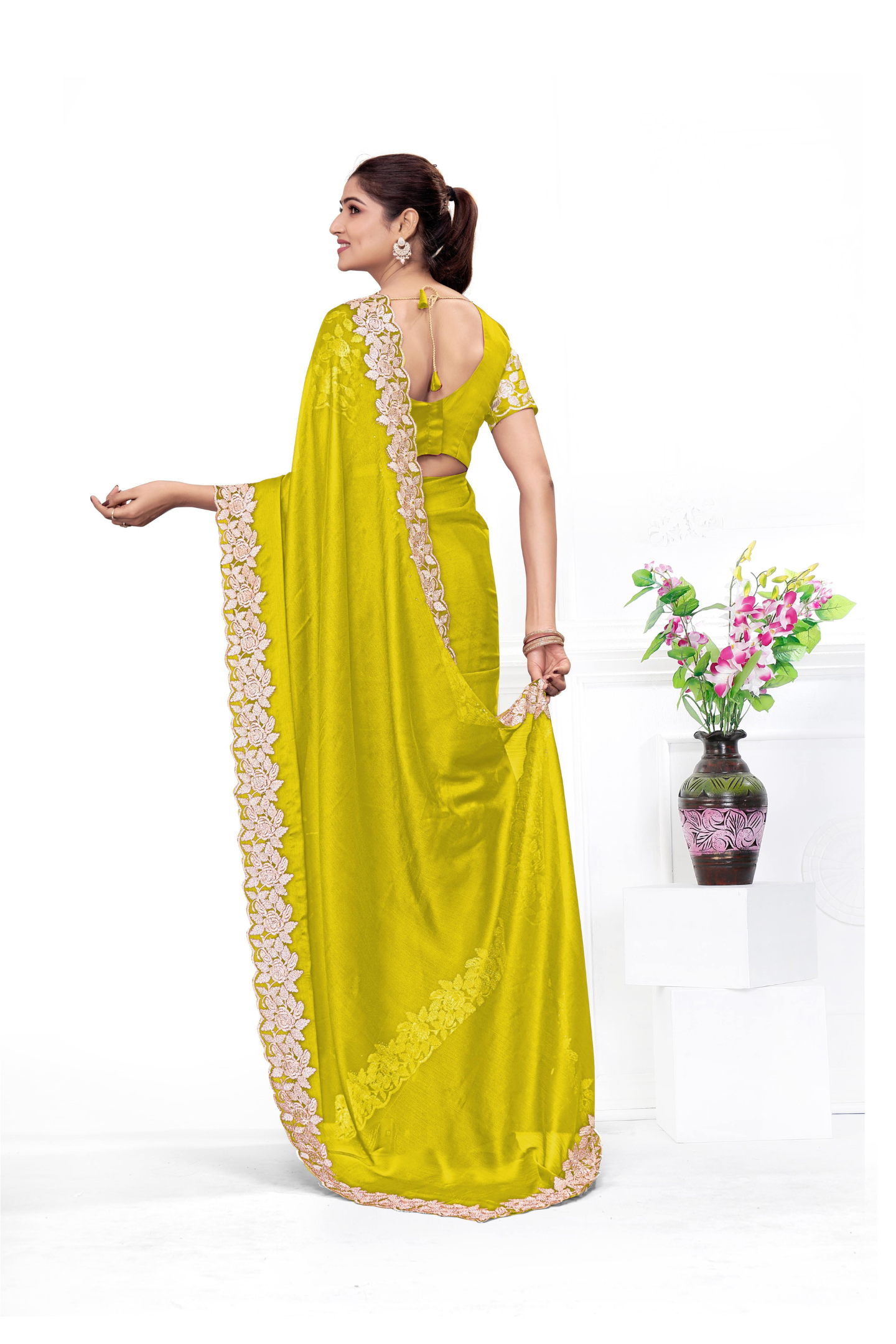 Handcrafted Embroidered Saree for Celebrations