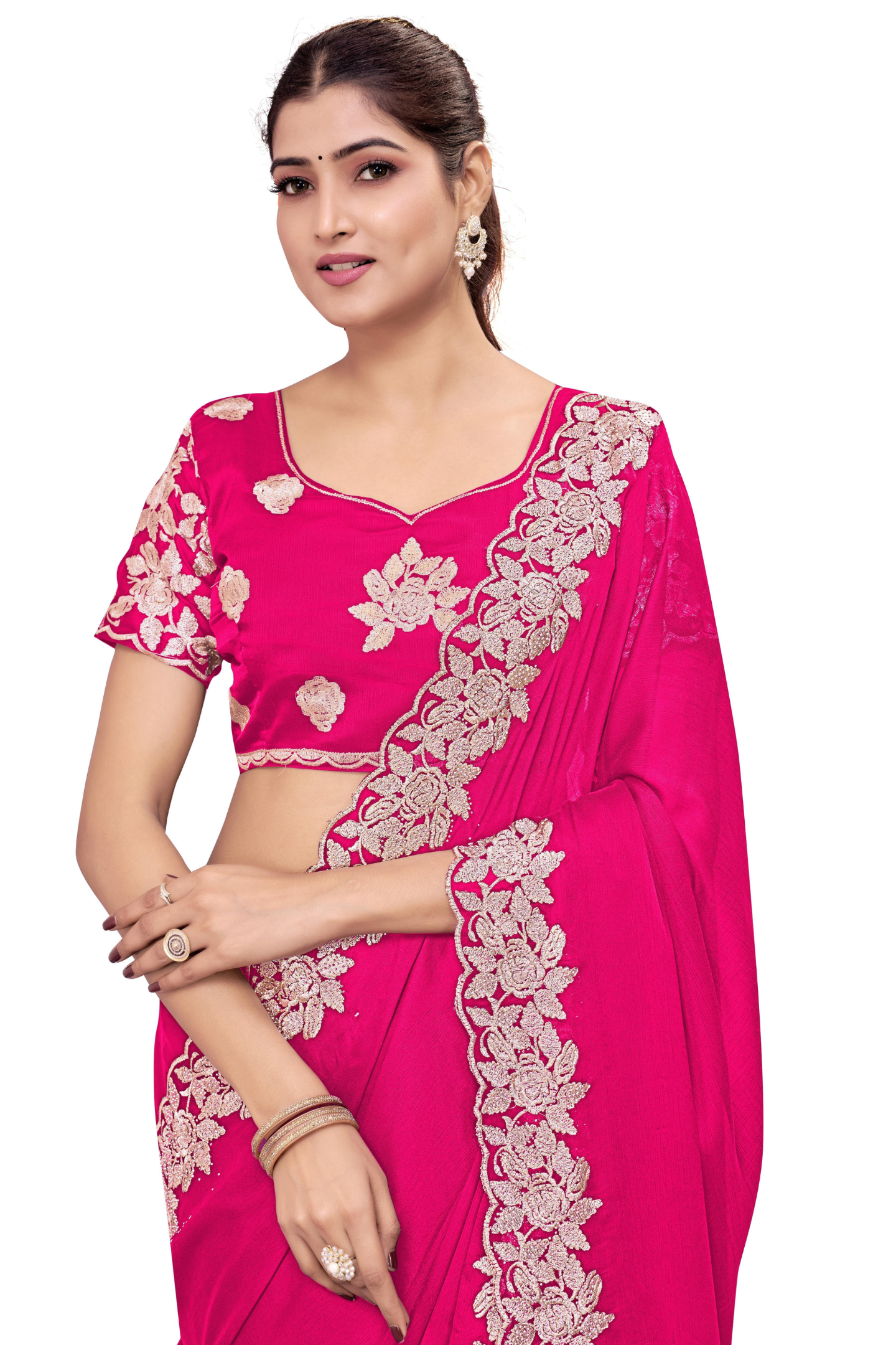 Handcrafted Embroidered Saree for Celebrations