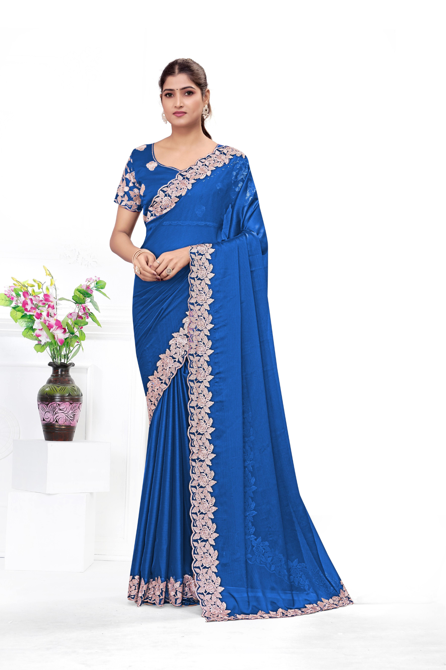 Handcrafted Embroidered Saree for Celebrations
