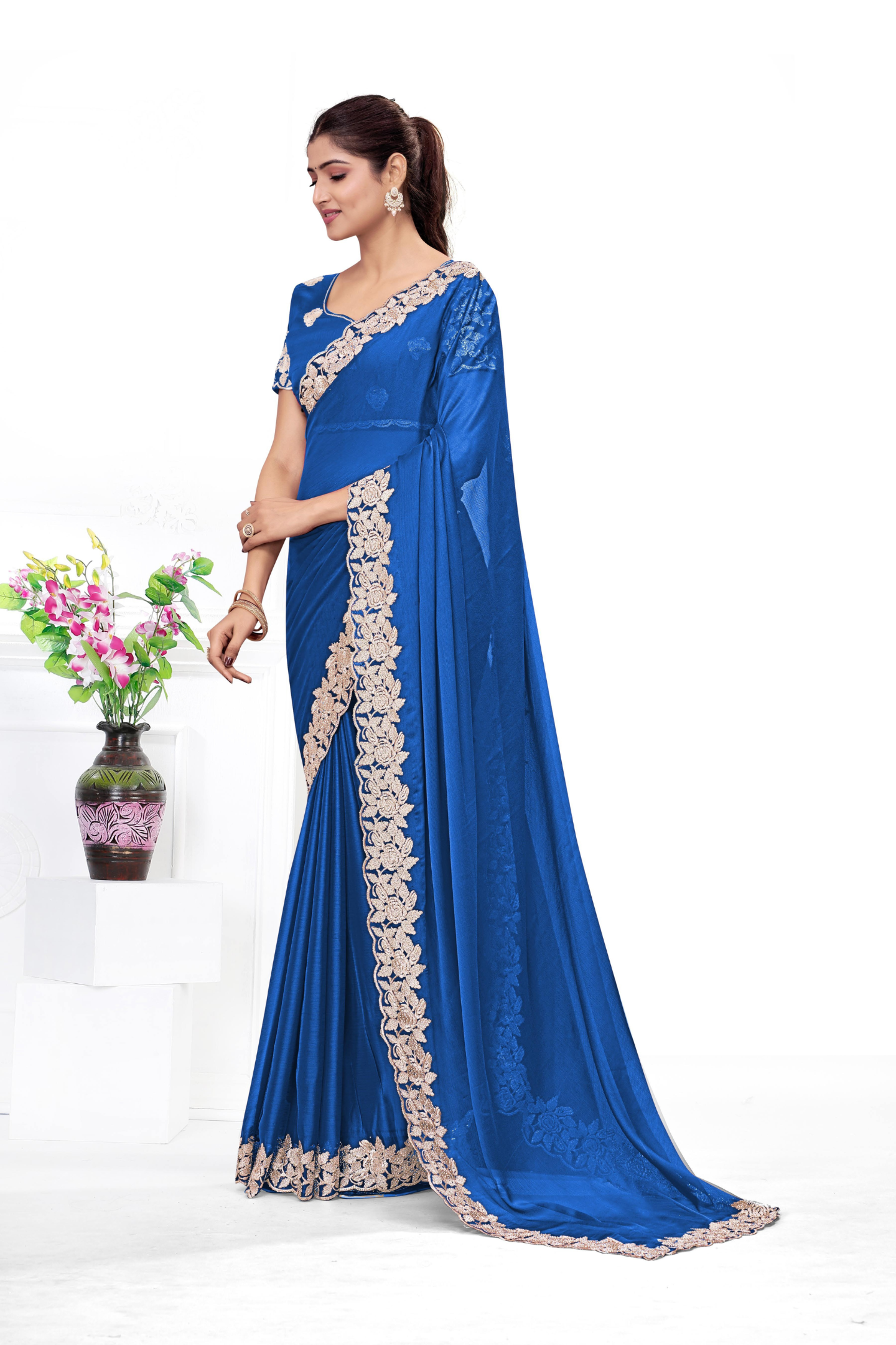 Handcrafted Embroidered Saree for Celebrations