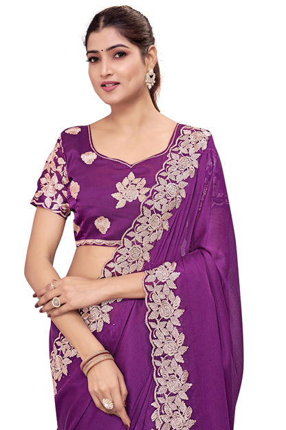 Handcrafted Embroidered Saree for Celebrations