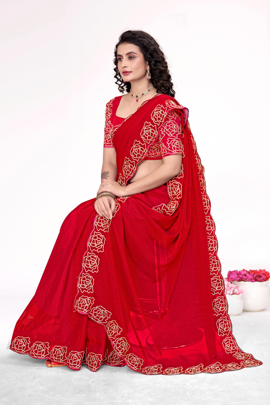 Graceful Linen Saree with Elegant Border
