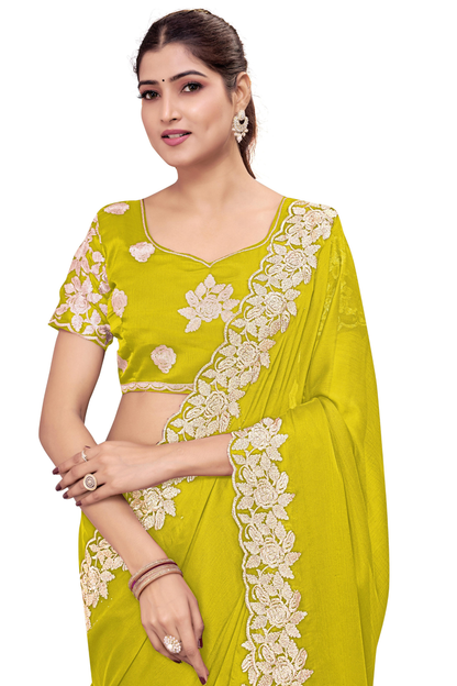 Handcrafted Embroidered Saree for Celebrations