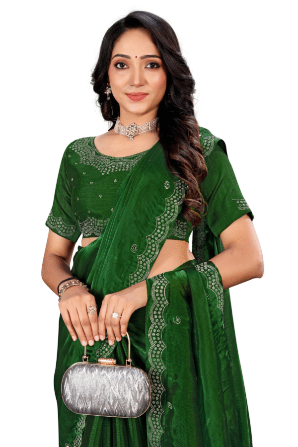Woman Wovan Design Saree Gajanand Saree Exclusive - Image 5